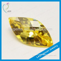 3A quality diamond cut good polished golden marqiuse cubic zirconia